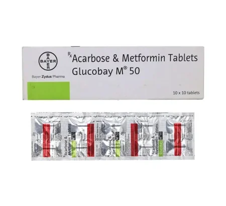 Glucobay M 50 mg Tablet
